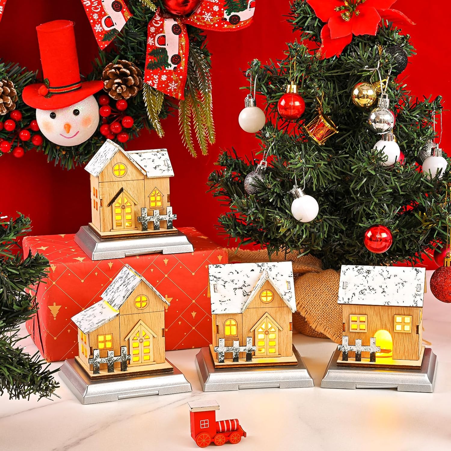Wood frame house light